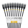 StarTech.com Slim Cat6a U/FTP Patch Kabel RJ45, 0,3 m, Czarny, 10-pak