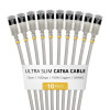 StarTech.com Slim Cat6a U/FTP Patch Cable RJ45, 0,15 m, Szary, 10-Pack