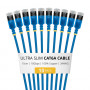 StarTech.com Slim Cat6a U/FTP Patch Cable RJ45, 0,15 m, Niebieski, 10-Pack