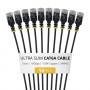 StarTech.com Slim Cat6a U/UTP Patch Cable RJ45, 0,15 m, Czarny, 10-Pack