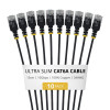 StarTech.com Slim Cat6a U/UTP Patch Cable RJ45, 0,15 m, Czarny, 10-Pack