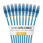 StarTech.com Slim Cat6 U/UTP Patch Kabel RJ45, 1 m, Niebieski, LSZH, 10-Pakiet