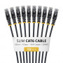 StarTech.com Slim Cat6 U/UTP Patch Cable RJ45, 1 m, Czarny, 10-Pack