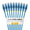 StarTech.com Slim Cat6 U/UTP Kabel krosowy RJ45, 0,5 m, niebieski, LSZH, 10-Pack