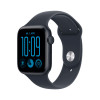 Apple Watch SE 3 GPS 44 mm, koperta z aluminium (kolor Midnight), pasek sportowy (kolor niebieski), S/M