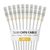 StarTech.com Slim Cat6 U/UTP Patch Kabel RJ45, 0,25 m, szary, 10 szt.