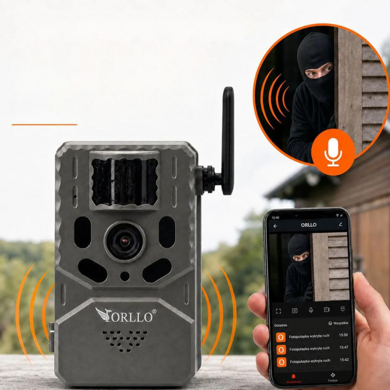 Orllo Huntercam 6 SIM 4G Kamera pułapkowa z panelem słonecznym