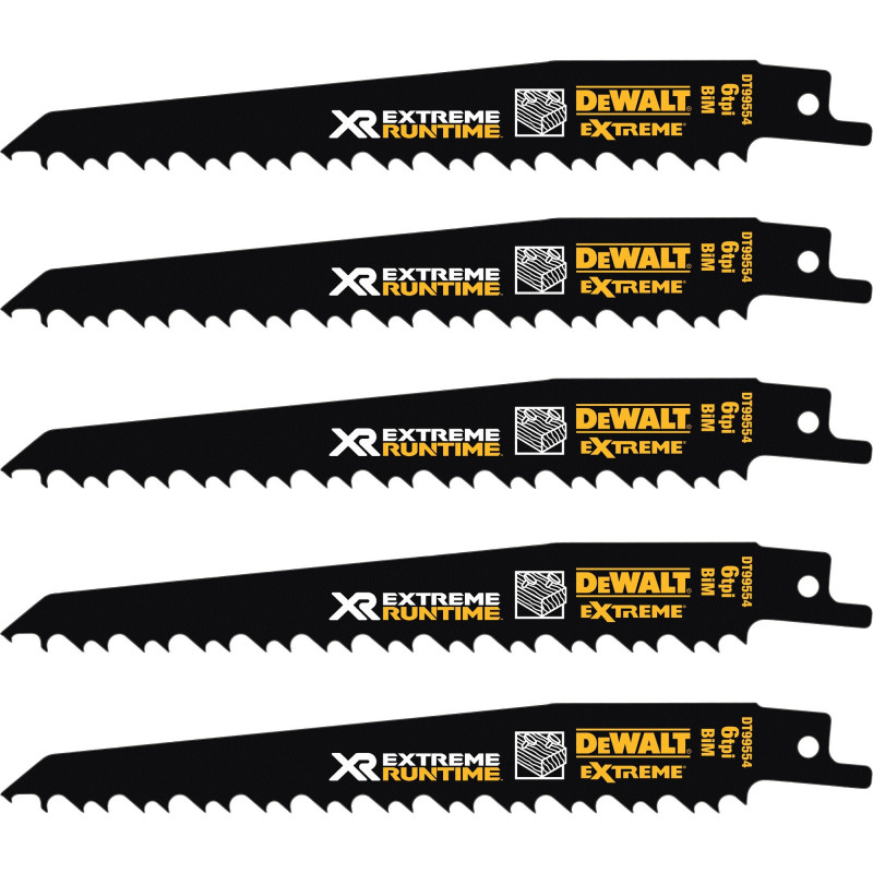 DeWalt Extreme Runtime DT99550-QZ Zestaw brzeszczotów do piły szablastej, 13 sztuk, 152-230 mm