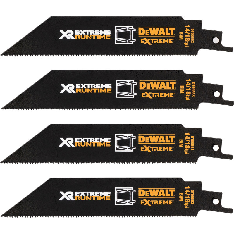 DeWalt Extreme Runtime DT99550-QZ Zestaw brzeszczotów do piły szablastej, 13 sztuk, 152-230 mm