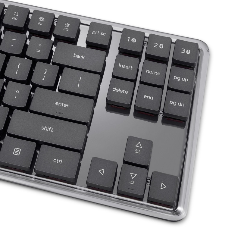 Lenovo Bezprzewodowa Wielotrybowa Klawiatura Mechaniczna 8000, układ niemiecki, szary