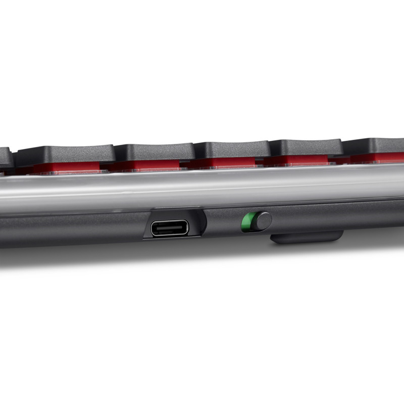 Lenovo Bezprzewodowa Wielotrybowa Klawiatura Mechaniczna 8000, układ niemiecki, szary