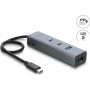 Hub USB Delock 4 porty USB 5 Gbps z wtykiem USB Type-C™ do 2 x portów USB Type-A + 2 x portów USB Type-C™ i PD 100 W (64378)