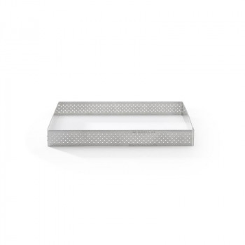 De Buyer Perforowana Kwadratowa Forma do Tarty ze Stali Nierdzewnej, 17,5 cm (3099.23)