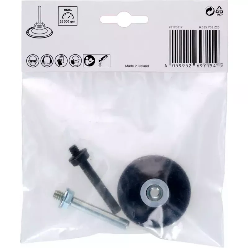 Bosch 2608000857 Podkładka mocująca, 50 mm, Quick Lock, czarna (do GWG 12V-50 S Professional)