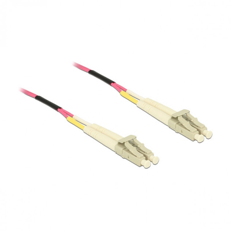 Delock 80156 kabel światłowodowy wielomodowy OM4 LC Duplex do LC Duplex, 75 m