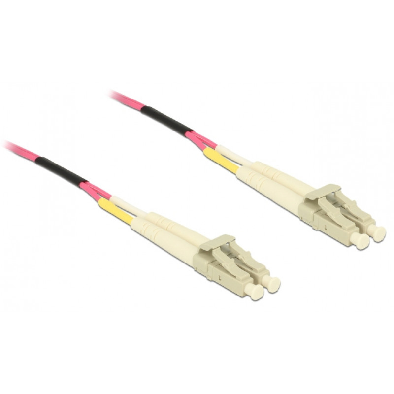 Delock 80156 kabel światłowodowy wielomodowy OM4 LC Duplex do LC Duplex, 75 m