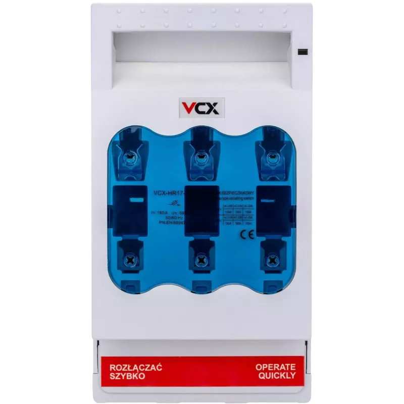 VCX-HR17-160 Rozłącznik bezpiecznikowy 3P 160A NH00