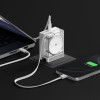 SHARGE Retractable 65 GaN Ładowarka, 65W, 2x USB-C, zintegrowany kabel USB-C – biały