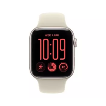 Apple Watch SE 3 GPS + Cellular 44 mm, koperta z aluminium (kolor Starlight), pasek sportowy (kolor piaskowy), M/L