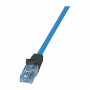 Kabel krosowy Logilink Cat6a U/UTP RJ45, 1 m, niebieski, LSZH
