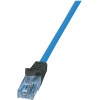Kabel krosowy Logilink Cat6a U/UTP RJ45, 1 m, niebieski, LSZH