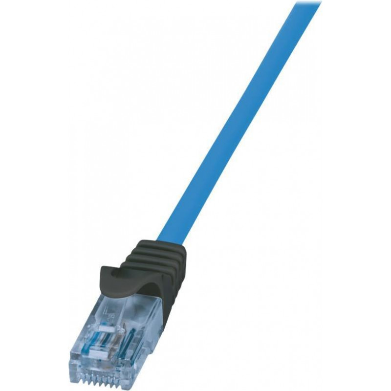 Kabel krosowy Logilink Cat6a U/UTP RJ45, 1 m, niebieski, LSZH