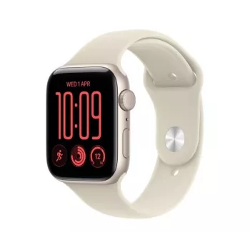 Apple Watch SE 3 GPS 40 mm, koperta z aluminium (kolor Starlight), pasek sportowy (kolor piaskowy), S/M