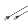 DIGITUS Slim Cat6 U/UTP Patch Kabel RJ45, 0,3 m, Czarny, LSZH