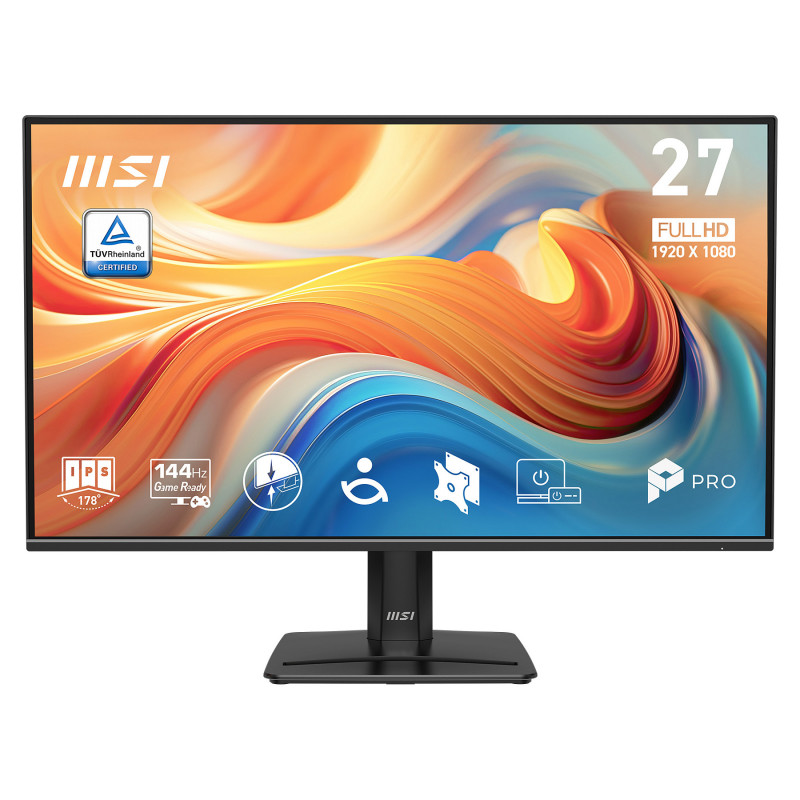 MSI 9S6-3PE9CM-001 27 inch (68,6 cm) Full HD IPS 144 Hz HDR Monitor, DisplayPort, HDMI, VESA, głośniki