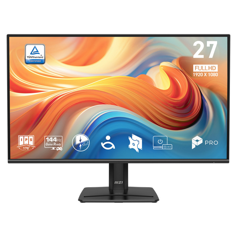 MSI 9S6-3PE9CM-001 27 inch (68,6 cm) Full HD IPS 144 Hz HDR Monitor, DisplayPort, HDMI, VESA, głośniki