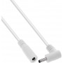 Przedłużacz DC InLine®, wtyk kątowy, 3,5 x 1,35 mm, biały, 0,5 m