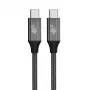 Kabel TB pleciony USB 3.2 Gen 2 USB-C do USB-C, 1 m, 100 W, czarny