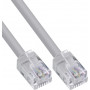 InLine® Kabel Modułowy Okrągły RJ12, Wtyk/Wtyk, 6-żyłowy, 6P6C, 0,5 m