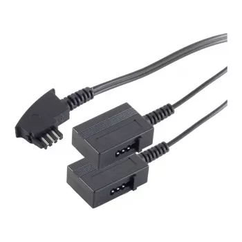 Przedłużacz telefoniczny S-Impuls – TAE-F (S) do TAE-F (R) – 20 cm