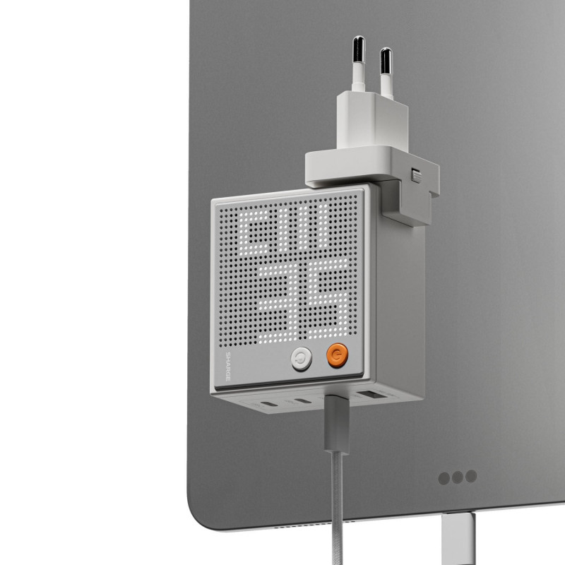 Ładowarka SHARGE Pixel 100 GaN, 100W, 3x USB-C, 1x USB-A – biała