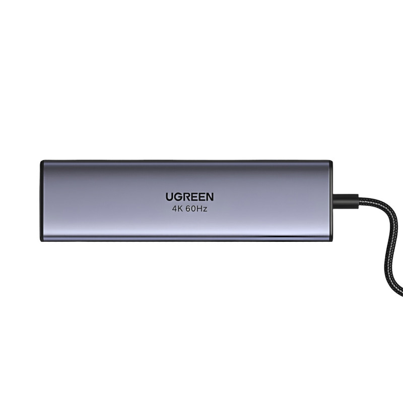 UGREEN 60515 7-w-1 Adapter USB-C Multiport, 4K HDMI, Gigabit Ethernet, 100 W PD, Szary