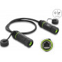 Złącze kablowe podwójne Delock RJ45 Jack do RJ45 Jack Cat.6A do instalacji z gwintem M20 x 1,5 mm IP68 pyłoszczelne i wodoodporne 0,5 m czarny (91839)