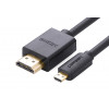 Kabel Ugreen Micro HDMI do HDMI, 2 m, 4K, Czarny