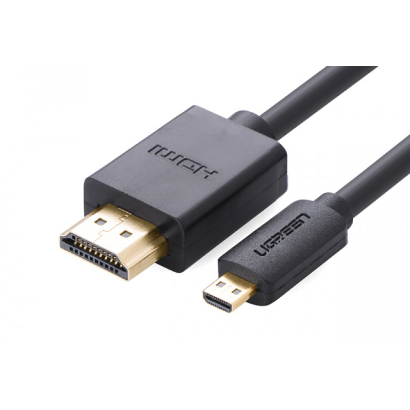 Kabel Ugreen Micro HDMI do HDMI, 2 m, 4K, Czarny