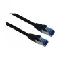 helos Zewnętrzny kabel krosowy Cat6a RJ45, 1 m, Czarny