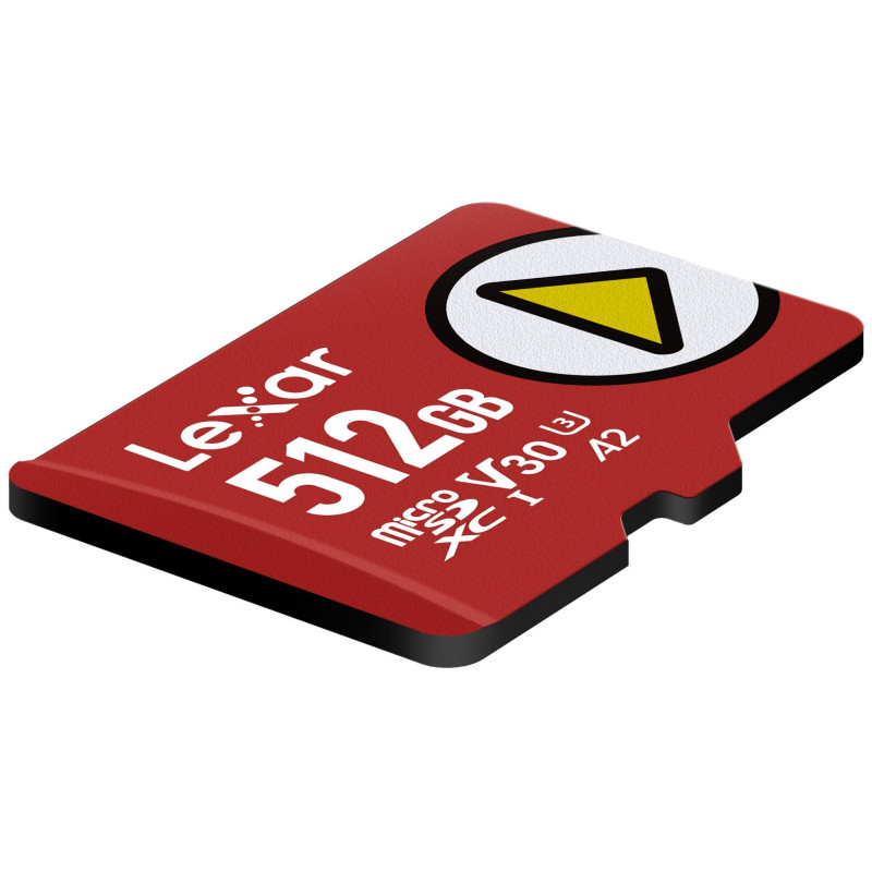 Karta pamięci Lexar PLAY 512GB microSDXC UHS-I, U3, V30, A2, do 205 MB/s, z adapterem SD