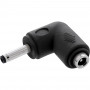 Adapter DC InLine®, 3,5 x 1,35 mm, wtyk/gniazdo, kątowy, czarny