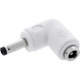 Adapter DC InLine®, 4,0 x 1,7 mm, wtyk/gniazdo, kątowy, biały