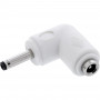 Adapter DC InLine®, 3,5 x 1,35 mm, wtyk/gniazdo, kątowy, biały