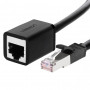 Kabel krosowy Ugreen Cat6 F/UTP RJ45, 0,5 m, czarny