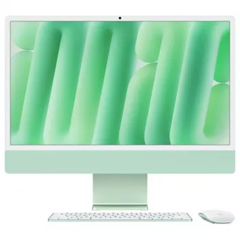Apple iMac 24 inch M4 (10-rdzeniowy CPU, 10-rdzeniowy GPU), 32GB, 2TB SSD, zielony, Magic Keyboard z Touch ID i klawiaturą numeryczną (niemiecka), Magic Mouse, Gigabit Ethernet