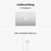 Apple MacBook Air 15 inch M5 10-rdzeniowy CPU 10-rdzeniowy GPU 24GB RAM 2TB SSD – Srebrny, niemiecka klawiatura z Touch ID, 35W dwuportowa ładowarka USB-C (CTO)