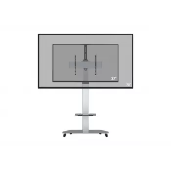 celexon Professional Adjust-3270MP wózek telewizyjny do płaskich ekranów 32-70 cali, aluminium/szkło hartowane, srebrny