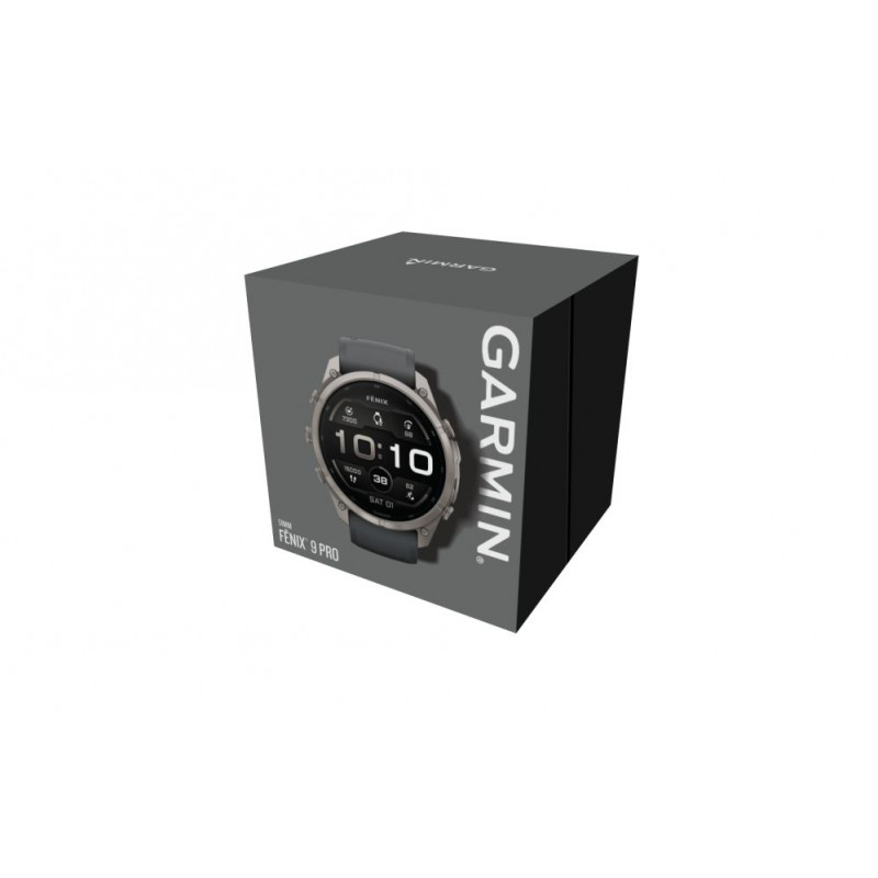 Garmin Fenix 9 Pro – 51mm Tytanowy z Grafitowo/Czarnym Paskiem Silikonowym Smartwatch