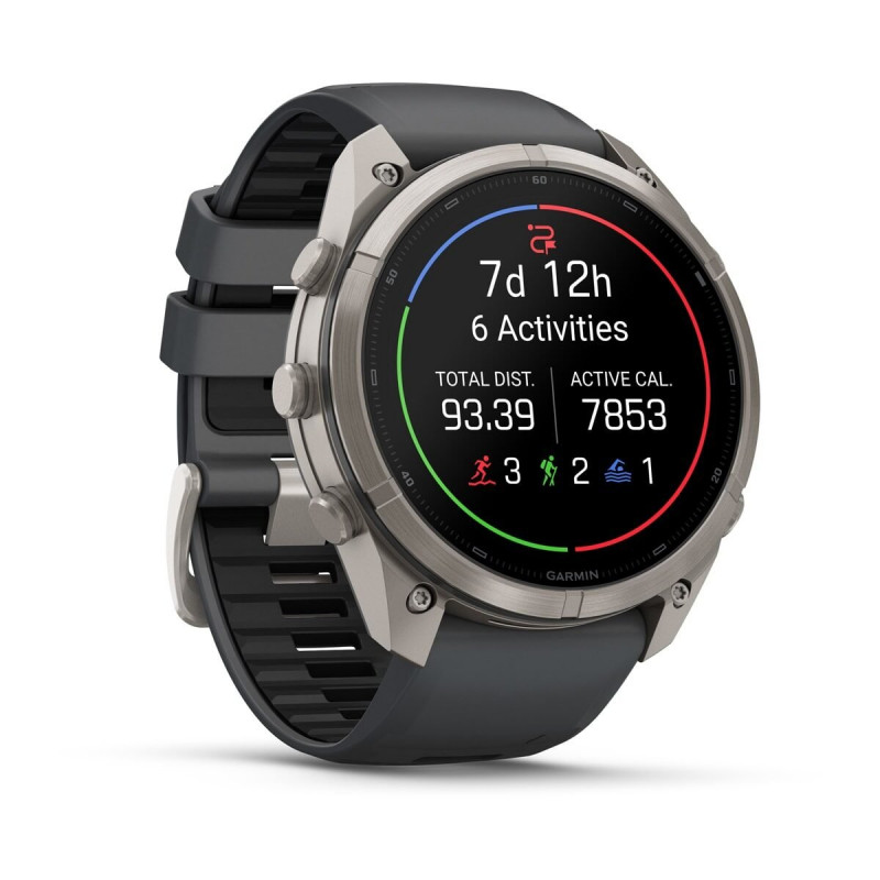 Garmin Fenix 9 Pro – 51mm Tytanowy z Grafitowo/Czarnym Paskiem Silikonowym Smartwatch